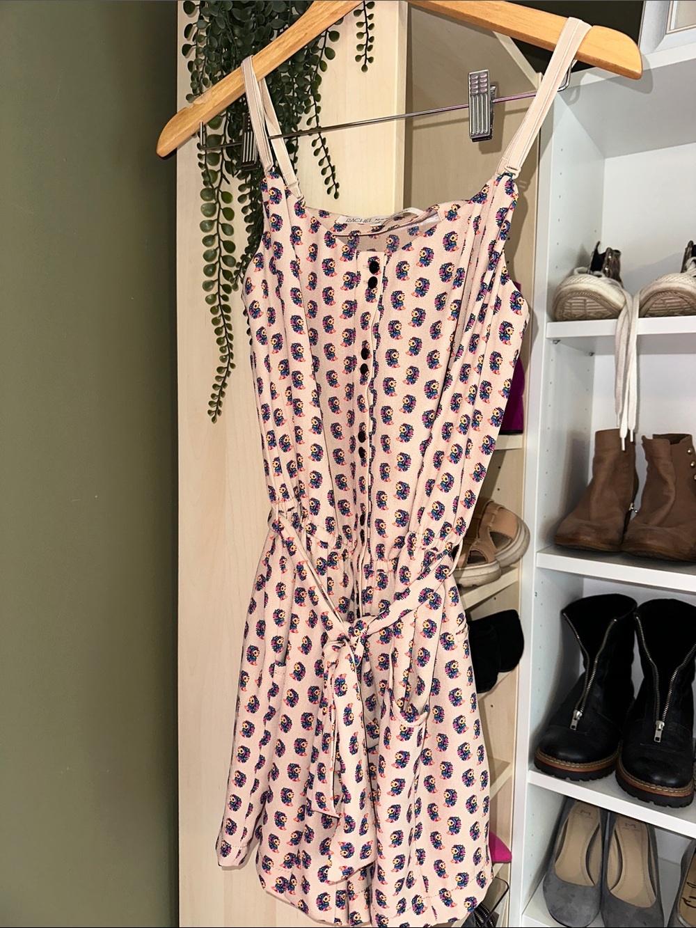 RACHEL Rachel Roy Pink Paisley-Print Sleeveless Romper